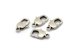 Silver Parrot Clasp, 4 Antique Silver Plated Brass Lobster Claw Clasps (16x7.8mm) Bs-1226--n0592