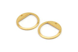Gold Round Charm, 4 Gold Plated Brass Round Charms With 1 Hole, Pendants, Earrings, Findings (21x0.80mm) M03411