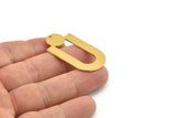 Gold Charm, Gold Plated Brass, Gold Pendants, Charm Pendants, Gold U Shaped Charms With 1 Hole (43x22x0.80mm) A5651 H0200