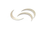 Moon Phase Blank, 6 Antique Silver Plated Brass Crescent Blanks (36x5x0.80mm) Moon9