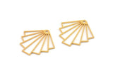 Gold Diamond Charm, 10 Gold Plated Brass Diamond Shaped Charms With 1 Loop, Pendant Findings (23x21x0.60mm) A4993 H0835