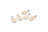 Silver Drop Charm, 12 Antique Silver Plated Brass Drop Charms With 1 Hole, Findings (14x7x1mm) D839