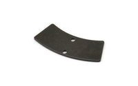 Black Rectangle Circle, 6 Oxidized Black Plated Brass Rectangle Connectors With 2 Holes, Stamping Blanks (28x10x0.80mm) M082