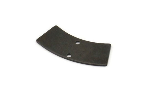 Black Rectangle Circle, 6 Oxidized Black Plated Brass Rectangle Connectors With 2 Holes, Stamping Blanks (28x10x0.80mm) M082