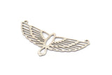 Silver Eagle Charm, 4 Antique Silver Plated Brass Eagle Charms With 2 Loops (22x48x0.60mm) A5017