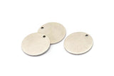 Silver Round Tag, 4 Antique Silver Plated Brass Stamping Tags, Round Charms With 1 Hole (20x1mm) D0382--n0661