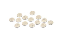 Silver Round Tag, 50 Hammered Antique Silver Plated Brass Round Stamping Blanks, Findings (8x0.80mm) M01493