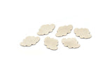 Silver Cloud Blank, 12 Antique Silver Plated Brass Cloud Shaped Blanks (11x17x0.60mm) A4316