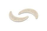 Silver Moon Blank, 8 Antique Silver Plated Brass Crescent Moon Blanks Without Holes (28x8x0.65mm) D949
