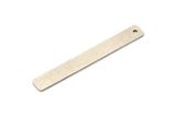 Silver Neckalce Bar, 2 Antique Silver Plated Brass Rectangle Stamping Blank With 1 Hole, Pendant (8x60x1mm) Y166