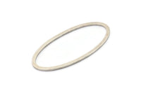 Gümüş Oval Bağlantı Elemanları, 4 Antik Gümüş Kaplamalı Pirinç Oval Şekilli Halka (26x54x1x2mm) BS 2243