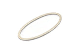 Gümüş Oval Bağlantı Elemanları, 4 Antik Gümüş Kaplamalı Pirinç Oval Şekilli Halka (26x54x1x2mm) BS 2243