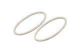 Gümüş Oval Bağlantı Elemanları, 4 Antik Gümüş Kaplamalı Pirinç Oval Şekilli Halka (26x54x1x2mm) BS 2243
