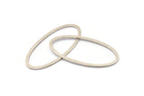 Gümüş Oval Bağlantı Elemanları, 4 Antik Gümüş Kaplamalı Pirinç Oval Şekilli Halka (26x54x1x2mm) BS 2243
