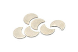 Silver Moon Blank, 6 Antique Silver Plated Brass Crescent Moon Blanks (15x8x0.80mm) D0666