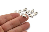 Silver Parrot Clasp, 6 Antique Silver Plated Brass Swivel Lobster Claw Clasps (15x6mm) Bs-1222--n0594