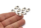 Silver Parrot Clasp, 4 Antique Silver Plated Brass Lobster Claw Clasps (16x7.8mm) Bs-1226--n0592