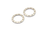 Silver Circle Connector, 8 Antique Silver Plated Brass Circle Connectors With Roman Numerals (16x1mm) BS 2176