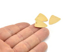 Gold Triangle Charm, 6 Gold Plated Brass Triangle Charms With 1 Holes (18x16mm) n0676
