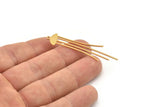 Gold Jellyfish Charm, 8 Gold Plated Brass Jellyfish Charms With 1 Loop, Charm Pendants (50x11x0.60mm) A3254