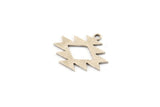 Silver Puzzle Charm, 12 Antique Silver Brass Diamond Charms With 1 Loop, Earring Charms (15x18x0.60mm) A3393