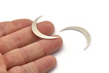 Moon Phase Blank, 6 Antique Silver Plated Brass Crescent Blanks (36x5x0.80mm) Moon9