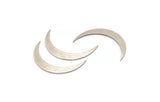 Moon Phase Blank, 6 Antique Silver Plated Brass Crescent Blanks (36x5x0.80mm) Moon9