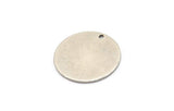 Silver Brass Disc, 4 Antique Silver Plated Brass Stamping Blanks, Discs With 1 Hole (20x0.80mm) Y254