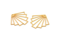 Gold Diamond Charm, 10 Gold Plated Brass Diamond Shaped Charms With 1 Loop, Pendant Findings (23x21x0.60mm) A4993 H0835