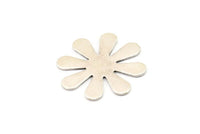 Silver Flower Blank, 2 Antique Silver Plated Brass Daisy Stamping Blanks, Flower Blanks (28x0.80mm) D0408--N0680