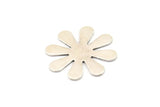 Silver Flower Blank, 2 Antique Silver Plated Brass Daisy Stamping Blanks, Flower Blanks (28x0.80mm) D0408--N0680