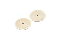 Silver Round Connector, 12 Antique Silver Plated Brass Round Discs, Middle Hole Connectors, Bead Caps, Findings (16mm) Brs 66 A0445