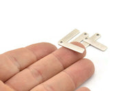 Tiny Rectangle Bar, 24 Antique Silver Plated Brass Rectangle Stamping Blanks with 1 Hole, Necklace Finding (20x5x0.80mm) U025
