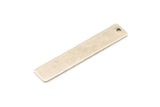Silver Rectangle Bar, 6 Antique Silver Plated Brass Rectangle Charms With 1 Hole, Stamping Blanks (40x8x0.80mm) A0807