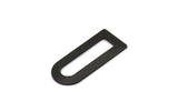 D Şekilli Charm - 6 Oksitlenmiş Siyah Kaplamalı Pirinç D Şekilli Konnektör, Boşluklar (30x13x0,80 mm) M070