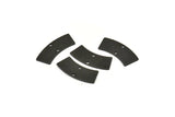 Black Rectangle Circle, 6 Oxidized Black Plated Brass Rectangle Connectors With 2 Holes, Stamping Blanks (28x10x0.80mm) M082