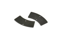 Black Rectangle Circle, 6 Oxidized Black Plated Brass Rectangle Connectors With 2 Holes, Stamping Blanks (28x10x0.80mm) M082