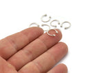 Silver Septum Ring, 12 Antique Silver Plated Brass Septum Rings, Nose Rings, Findings Charms (11x10mm) BS 2131
