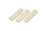 Silver Blank, 10 Antique Silver Plated Brass Geometric Stamping Blanks (23x6x0.80mm) M079