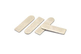 Silver Blank, 10 Antique Silver Plated Brass Geometric Stamping Blanks (23x6x0.80mm) M079