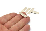 Silver Blank, 10 Antique Silver Plated Brass Geometric Stamping Blanks (23x6x0.80mm) M079