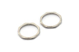 Gümüş Yüzüğü, 4 Antik Gümüş Kaplama Pirinç Yüzüğü, Bağlantı Parçaları (16 mm) N0499