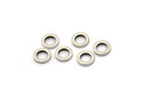 Silver Circle Connectors - 24 Antique Silver Plated Brass Circle Connectors (8x1.5mm) D0546
