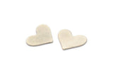 Silver Heart Blank, 12 Antique Silver Plated Brass Heart Blanks, Stamping Blanks (10x13x0.60mm) A4819