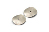 Silver Bohochic Discs, 12 Antique Silver Plated Brass Round Discs (16mm) A0498