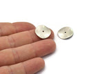Silver Bohochic Discs, 12 Antique Silver Plated Brass Round Discs (16mm) A0498