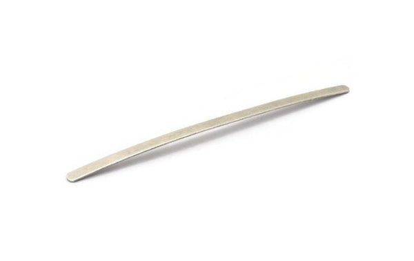 Rectangle Stamping Blank, 2 Antique Silver Plated Brass Bracelet Stamping Blanks (6x145x1mm) D0226