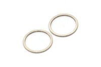20mm Circle Connector, 12 Antique Silver Plated Brass Circle Connectors (20x1.3x1mm) A4071