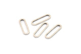 Gümüş Oval Bağlantı Parçası, 24 Antik Gümüş Kaplama Pirinç Oval Bağlantı Parçası, Tılsımlar, Bulgular (15x4,5x1 mm) E002