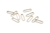 Gümüş Oval Bağlantı Parçası, 24 Antik Gümüş Kaplama Pirinç Oval Bağlantı Parçası, Tılsımlar, Bulgular (15x4,5x1 mm) E002